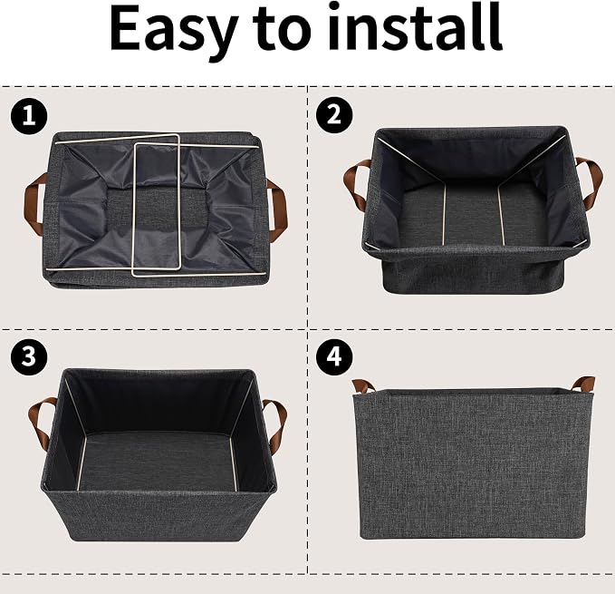 GRANNY SAYS Closet Storage Baskets, Collapsible Fabric Storage Bins - Image 7