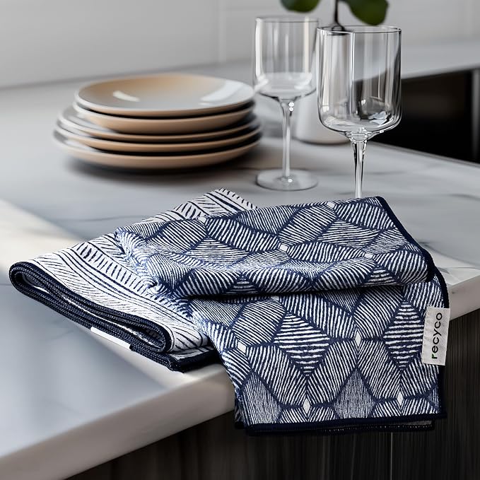 RECYCO Waffle Kitchen Towel Set of 2 by RECYCOHOMECOLLECTION