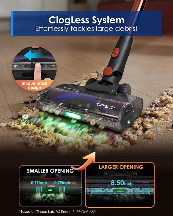 Tineco Pure ONE S70 Cordless Vacuum Cleaner, 200AW Powerful Suction, 3D Sense - Image 6