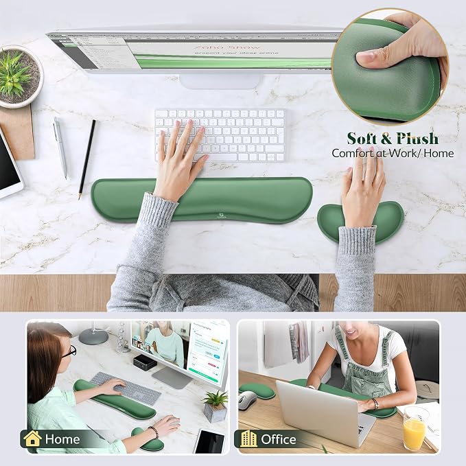Gimars Upgrade Enlarge Silky and Superfine Fabric Gel Memory Foam Keyboard - Image 7