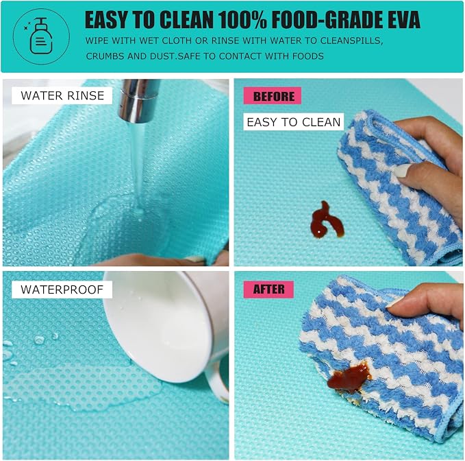 8Pcs Refrigerator Liners, Washable Fridge Liner Mats Covers Pads - Image 3