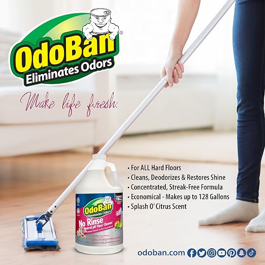 OdoBan Pet Solutions No Rinse Neutral pH Floor Cleaner Concentrate, Made in the - Image 5
