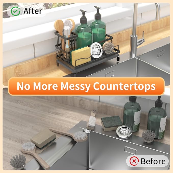 Sink Caddy, Kitchen Sink Organizer - Image 6
