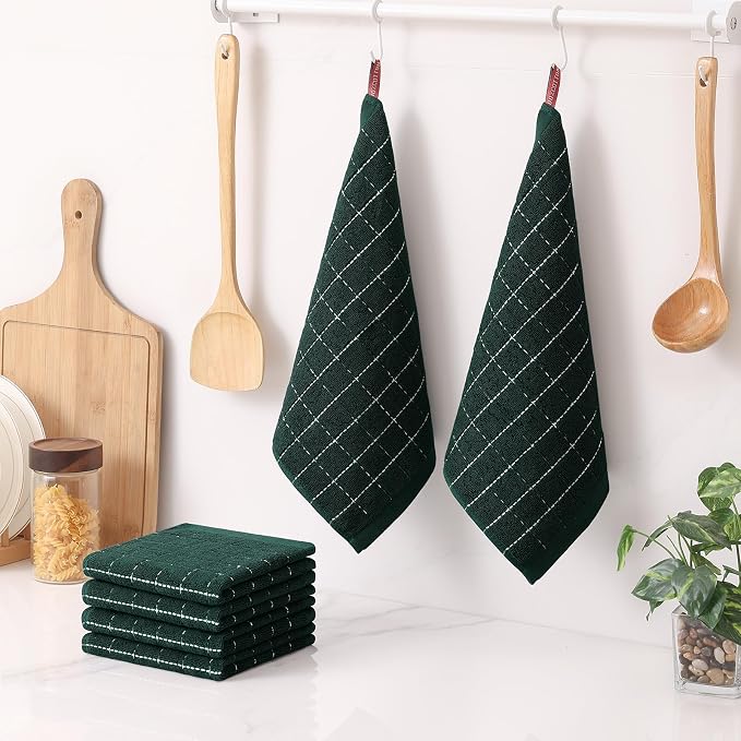Homaxy 100% Cotton Terry Kitchen Dish Cloths, Ultra Soft and Absorbent Dish - Image 6