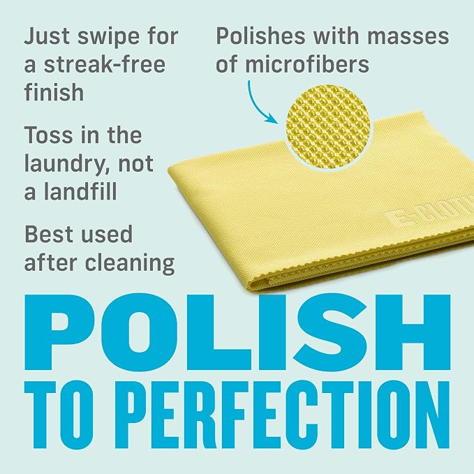 E-Cloth Glass & Polishing Cloths, Premium Microfiber Glass Cleaner, Glass and - Image 3