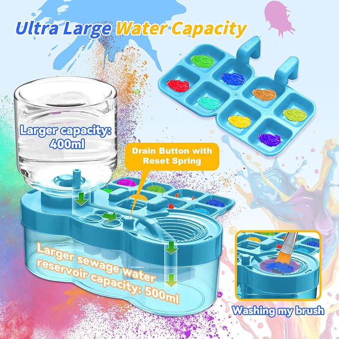 New Paint Brush Cleaner Tool, Brush Rinser Cup Painting Running Water - Image 5