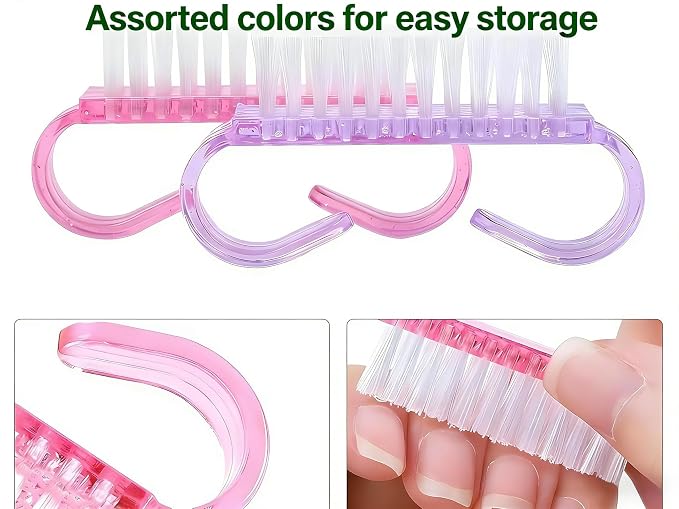 24-Pack Handle Grip Nail Brush, Fingernail Scrub Cleaning Brushes - Image 3