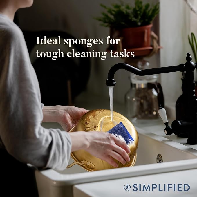 Simplified 6-Pack Steel Scouring Sponges - Image 2
