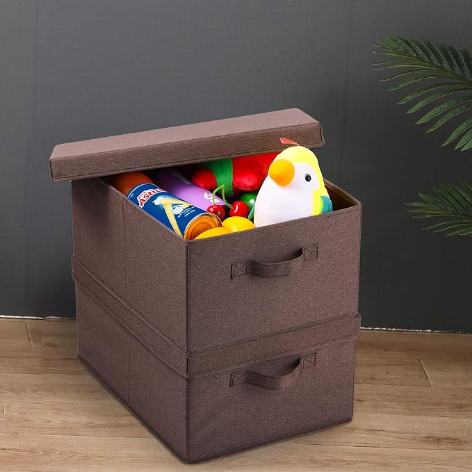 HOONEX Linen Foldable Storage Bins - Image 2