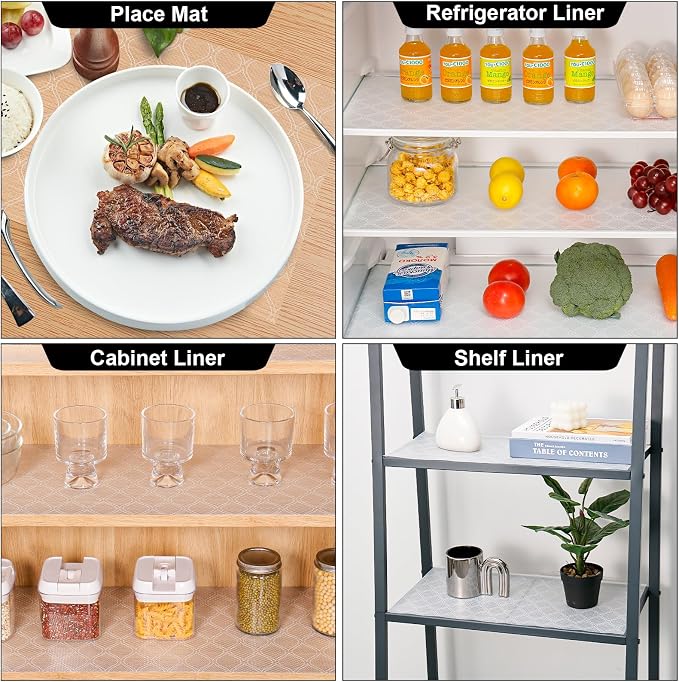 Cooyes Shelf and Drawer Liner for Kitchen Cabinets Non-Adhesive, Waterproof - Image 7