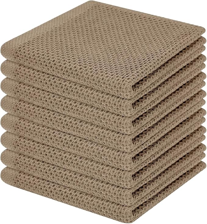 Homaxy 100% Cotton Waffle Weave Kitchen Dish Cloths, Ultra Soft Absorbent Quick by Homaxy
