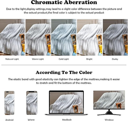 NEWCOSPLAY Super Soft Queen Blanket Frosty Dark Grey Premium Silky Flannel Fleece Leaves Pattern Lightweight Bed Blanket All Season Use (Frosty Dark Grey, Queen(90"x90"))