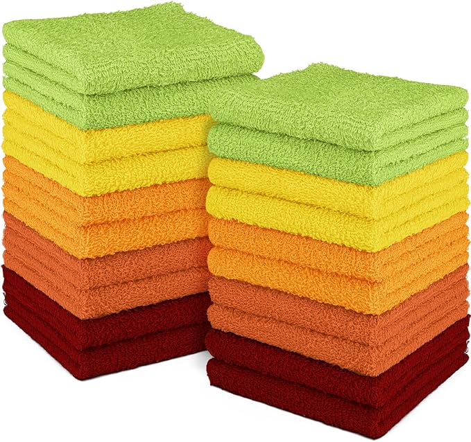 DecorRack 20 Pack 100% Cotton Wash Cloth, Luxurious Soft, 12 x 12 inch Ultra - Image 8