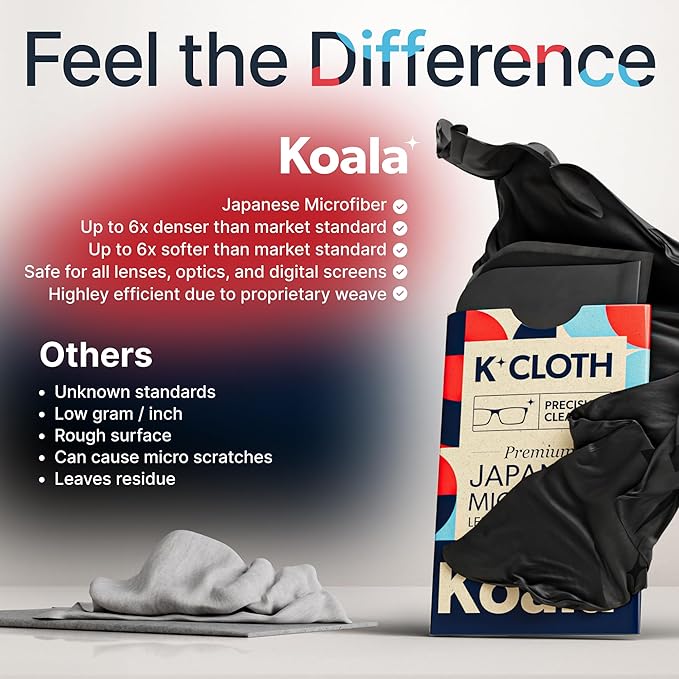 Koala Lens Cleaning Cloth | Japanese Microfiber | Glasses Cleaning Cloths | - Image 5