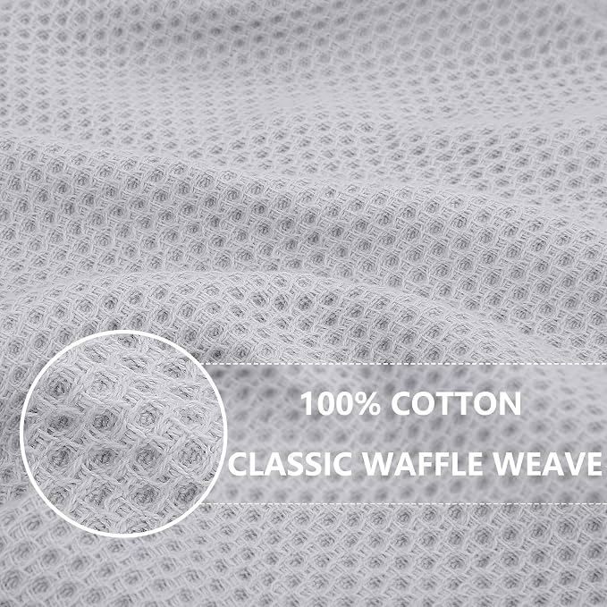 Homaxy 100% Cotton Waffle Weave Kitchen Dish Cloths, Quick Drying Dish Rags - Image 2