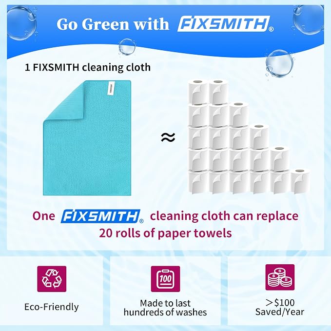 FIXSMITH Shop Towels-800 Pack, 12 x 16 in Microfiber Cleaning Cloth, Highly - Image 6