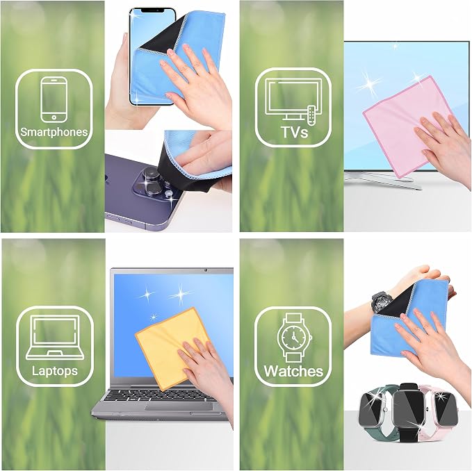 Eco-Fused Microfiber Cleaning Cloths Double-Sided - Image 5