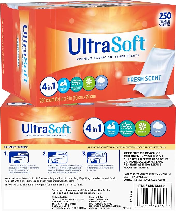 4 in 1 Laundry Dryer Sheets 1000 PCS, Household Premium Fabric Softener Fresh - Image 3