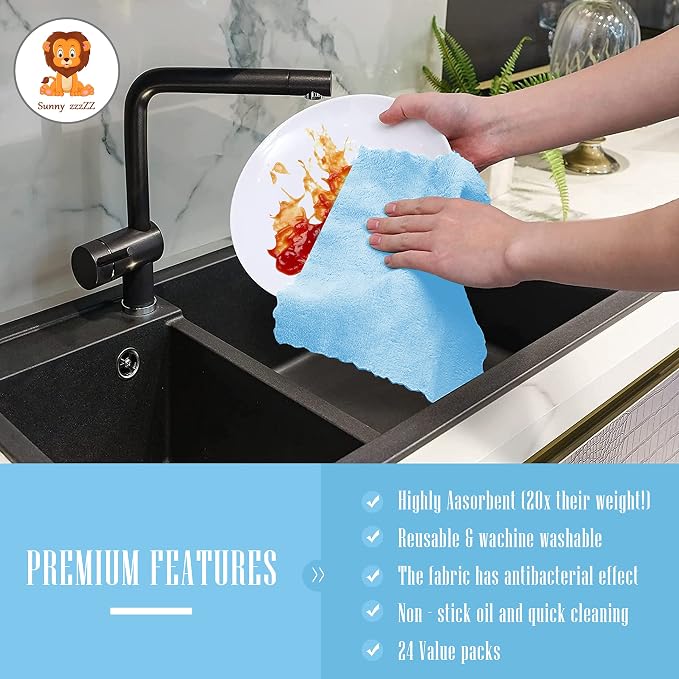 24 Pack Kitchen Dishcloths - Image 6