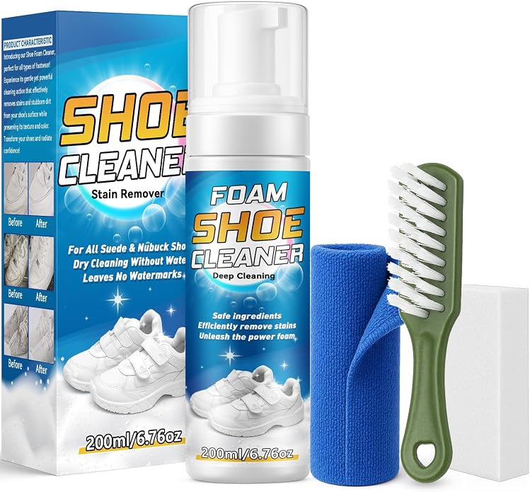 Shoe Cleaner Kit, 6.76oz White Sneaker Cleaner by Yeardera
