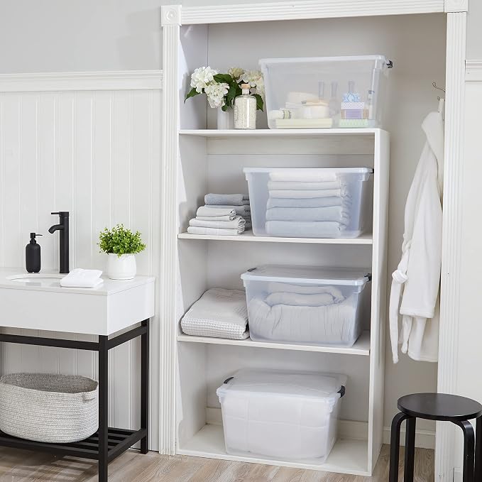 Rubbermaid Cleverstore 74 Qt Clear Storage Bins - Image 7