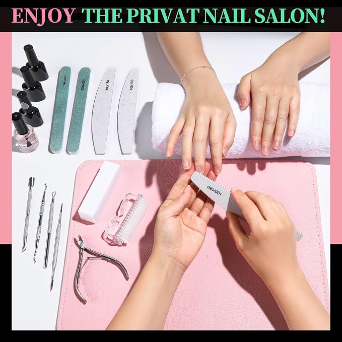 FANDAMEI Manicure Kit, Nail Files 100/180, Cuticle Nippers, Nail Buffer Block - Image 6