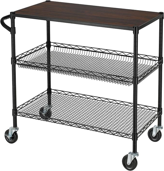 Finnhomy 3 Tier Heavy Duty Commercial Grade Utility Cart by Finnhomy
