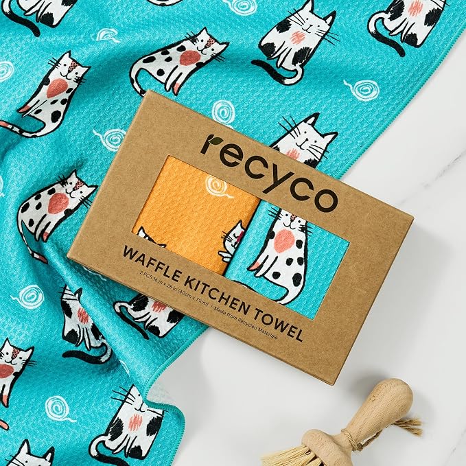 RECYCO Waffle Kitchen Towel Set of 2 - Image 8