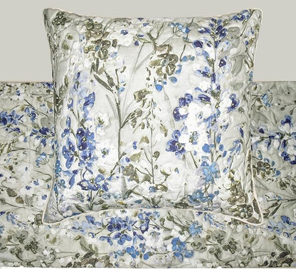 The HomeCentric King/Queen/Twin Blue Decorative Bed Runner Full 68"x18" Bed Runner with One Pillow Cover, Quilted Bed Scarf on Cotton Fabric - Garden Grace