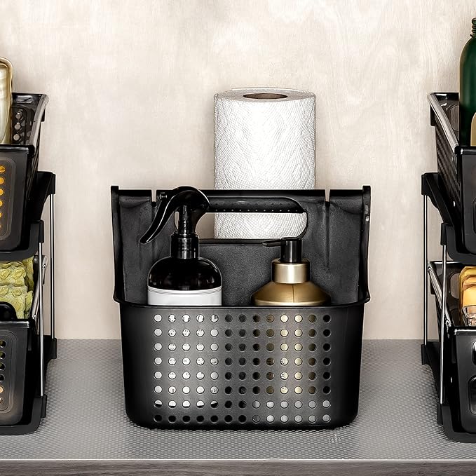 madesmart Small Soft Grip Under Sink Bathroom Storage, EPA Certified, Premium - Image 3