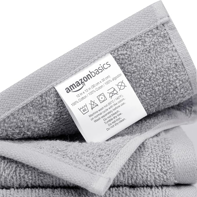 Amazon Basics Fast Drying Cotton Washcloths - Image 3