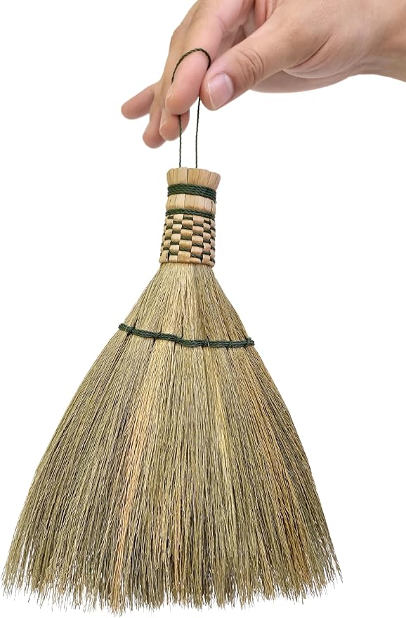 Small Whisk Broom 8" Handheld Brush Whisks Away Dust, Dirt & Debris Brush Hanger by AWBROOMS