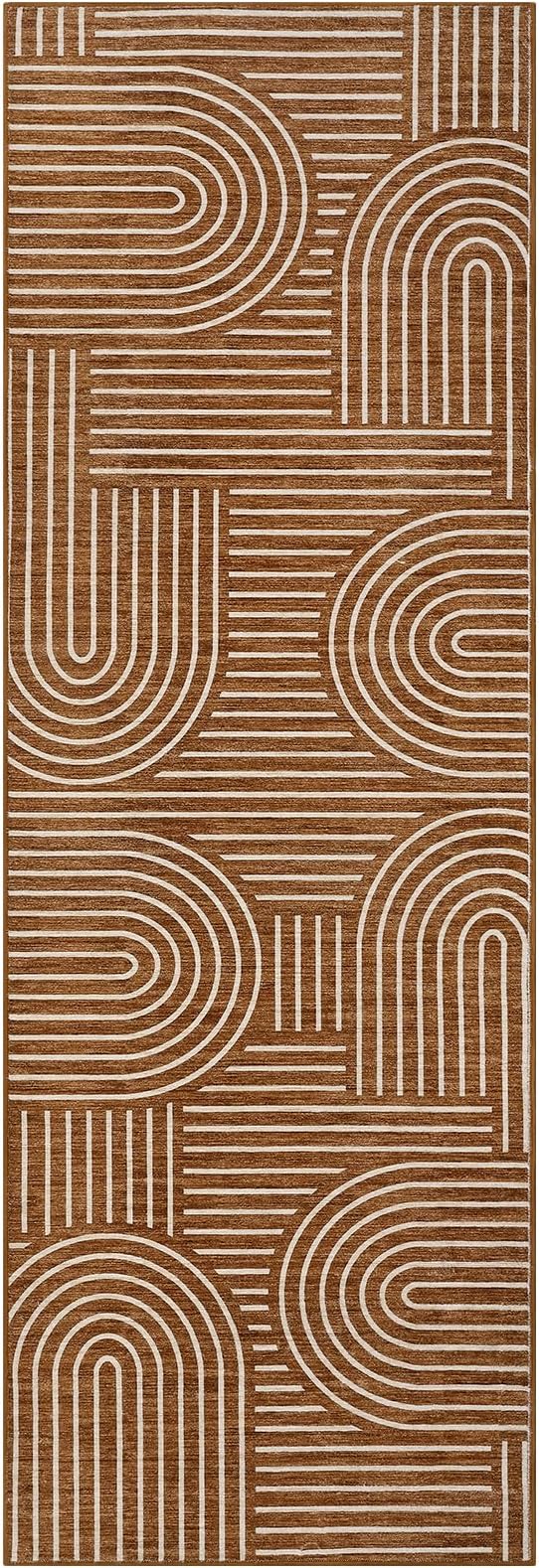 Modern Rug 2.5x10 Runners for Hallways, Abstract Kitchen Runner Rugs Non Slip - Image 4