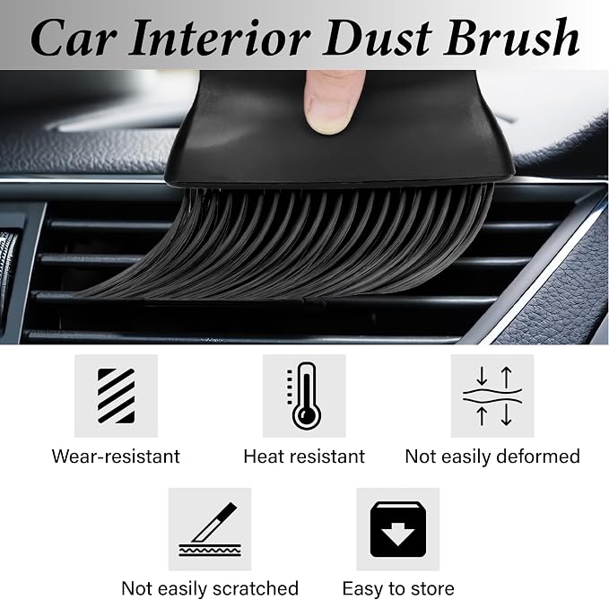 Car Interior Brush, Automotive Interior Dusting Brush, Car Interior Cleaning - Image 3
