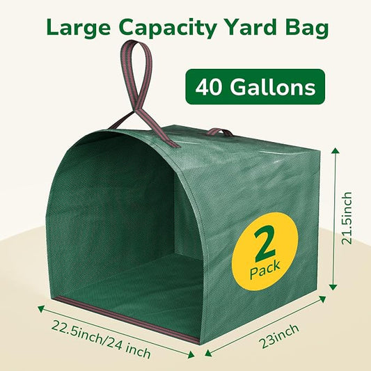 GreatBuddy Lawn Bag, 40 Gallon Yard Waste Bags, Heavy Duty PP Garden Leaf Bags - Image 2