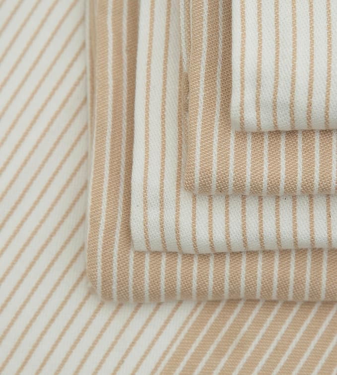 Premium Kitchen Towels | Yarn Dyed Flat Woven Stripe Kitchen Towel Set| 238 GSM - Image 6