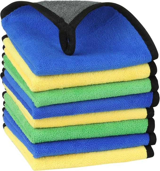 uxcell Car Cleaning Cloths, 8 Pack Soft Premium Microfiber Towels by uxcell