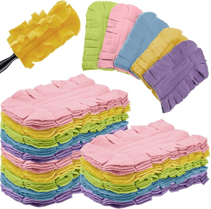 Zubebe 20 Pcs Duster Refill Reusable Fleece Duster Refills Feather Flat Dusters by Zubebe