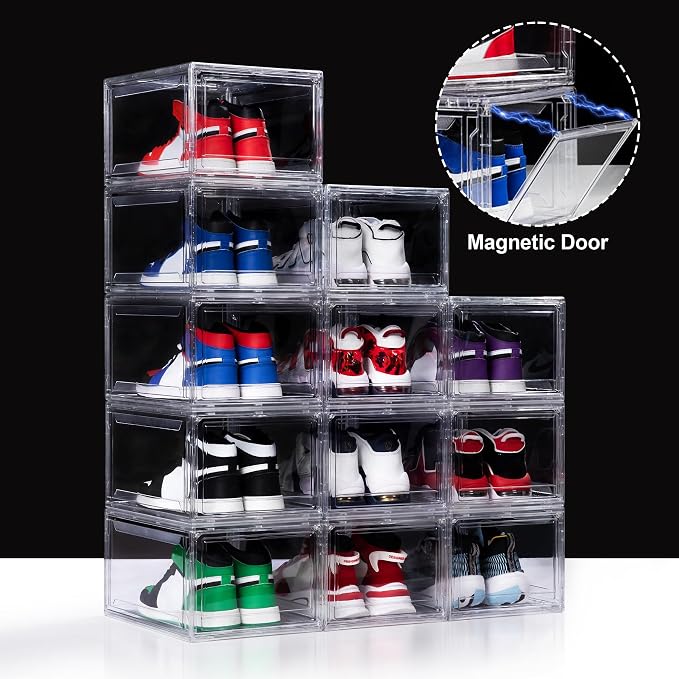 3 Pack Acrylic Shoe Boxes, Ultra Clear Shoe Boxes Stackable, Shoe Storage Box - Image 4