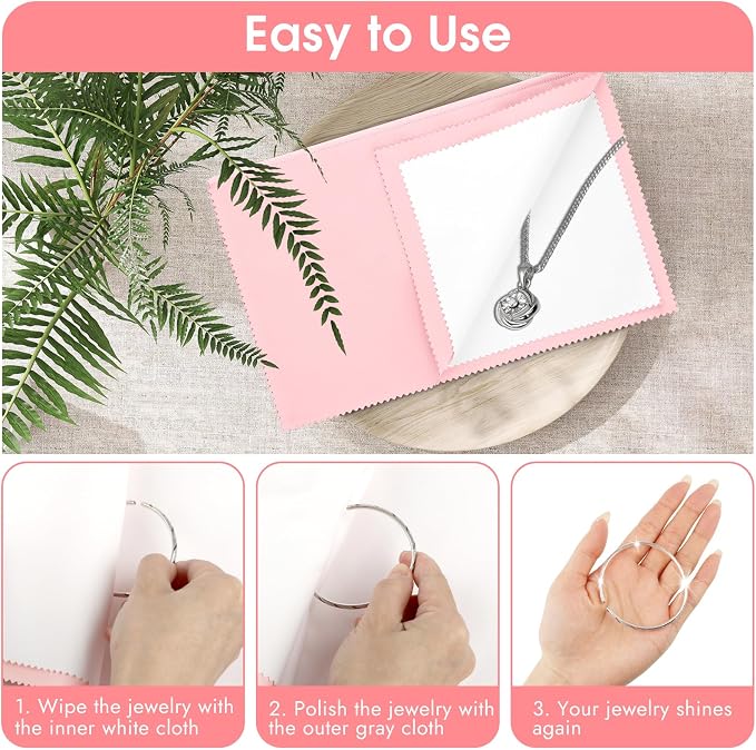 3 Pcs Silver Polishing Cloth, Large 10" X 12.5" Jewelry Cleaner Cloth, Soft - Image 3