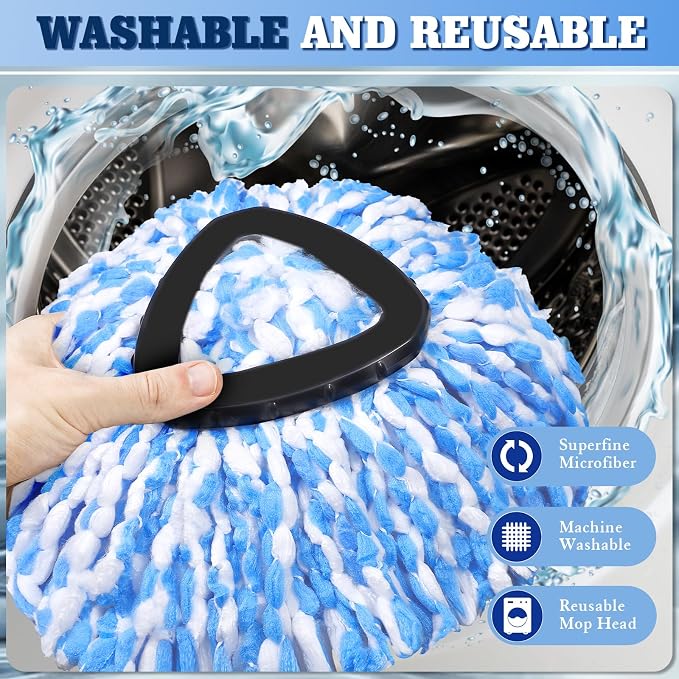 4 Pack Spin Mop Replacements Head Compatible - Image 5