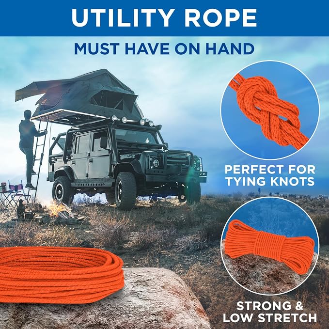 TECEUM Cotton Rope 3/16” – 100 FT – Strong All-Purpose Braided Rope – Natural - Image 6