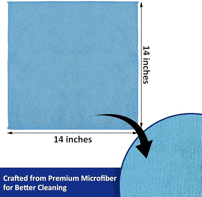 Microfiber Cleaning Cloths, Ultra Absorbent, Streak-Free, and Household Cleaning - Image 4