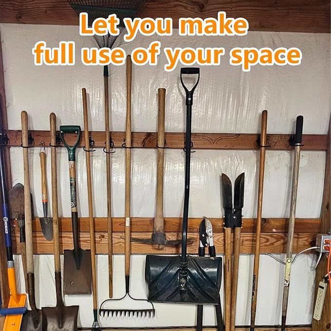 16 Pack Metal Garage Hooks S Hooks Heavy Duty Metal Large S Hooks and Broom and - Image 6