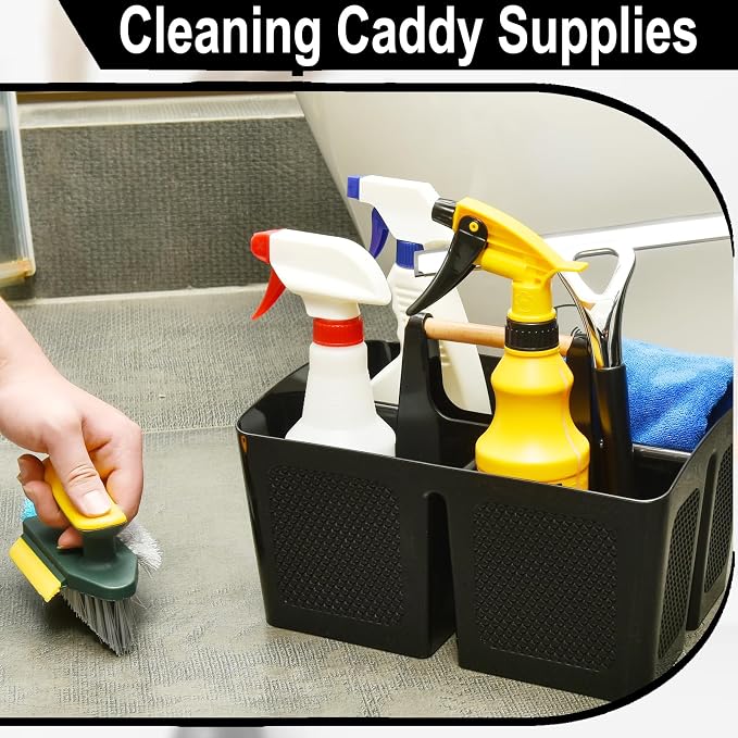 Haundry Plastic Black Shower Caddy Basket - Image 4