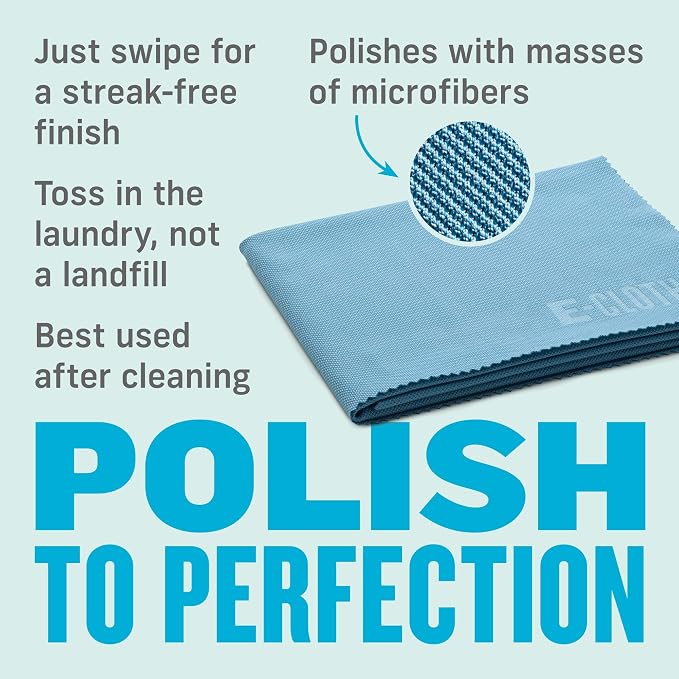 E-Cloth Glass & Polishing Cloths, Premium Microfiber Glass Cleaner, Glass and - Image 3