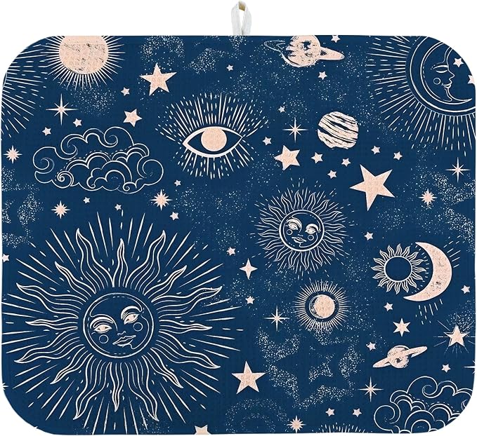 Dish Drying Mat for Kitchen Counter 16x18 Inch, Super Absorbent Dish Drainer Mat by Unknown