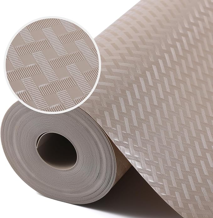 Beige Shelf Liners for Kitchen Cabinets Refrigerator Liners Waterproof & by StaHom
