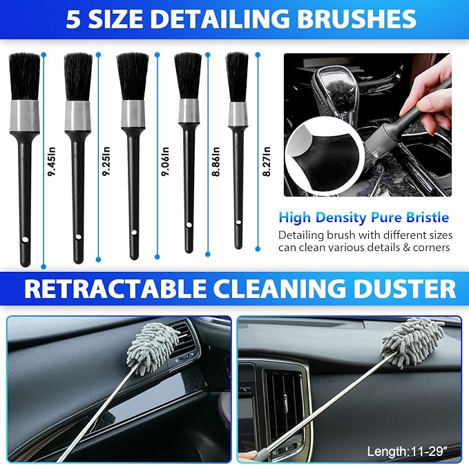 THINKWORK Car Cleaning Kit, Car Detailing Kit Interior Cleaner - Image 4