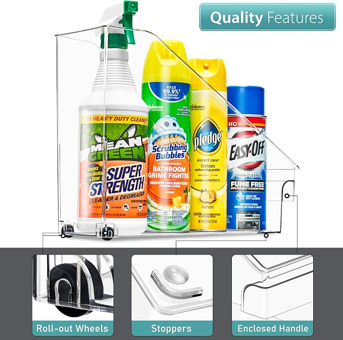 Sorbus Roll Out Bottle Organization Bins - Image 2